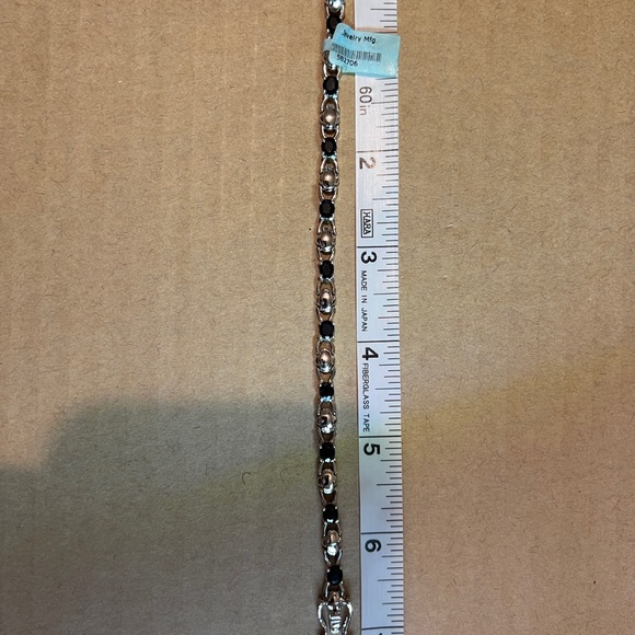 Serling silver and blue sapphire bracelet NEW - Picture 2 of 4